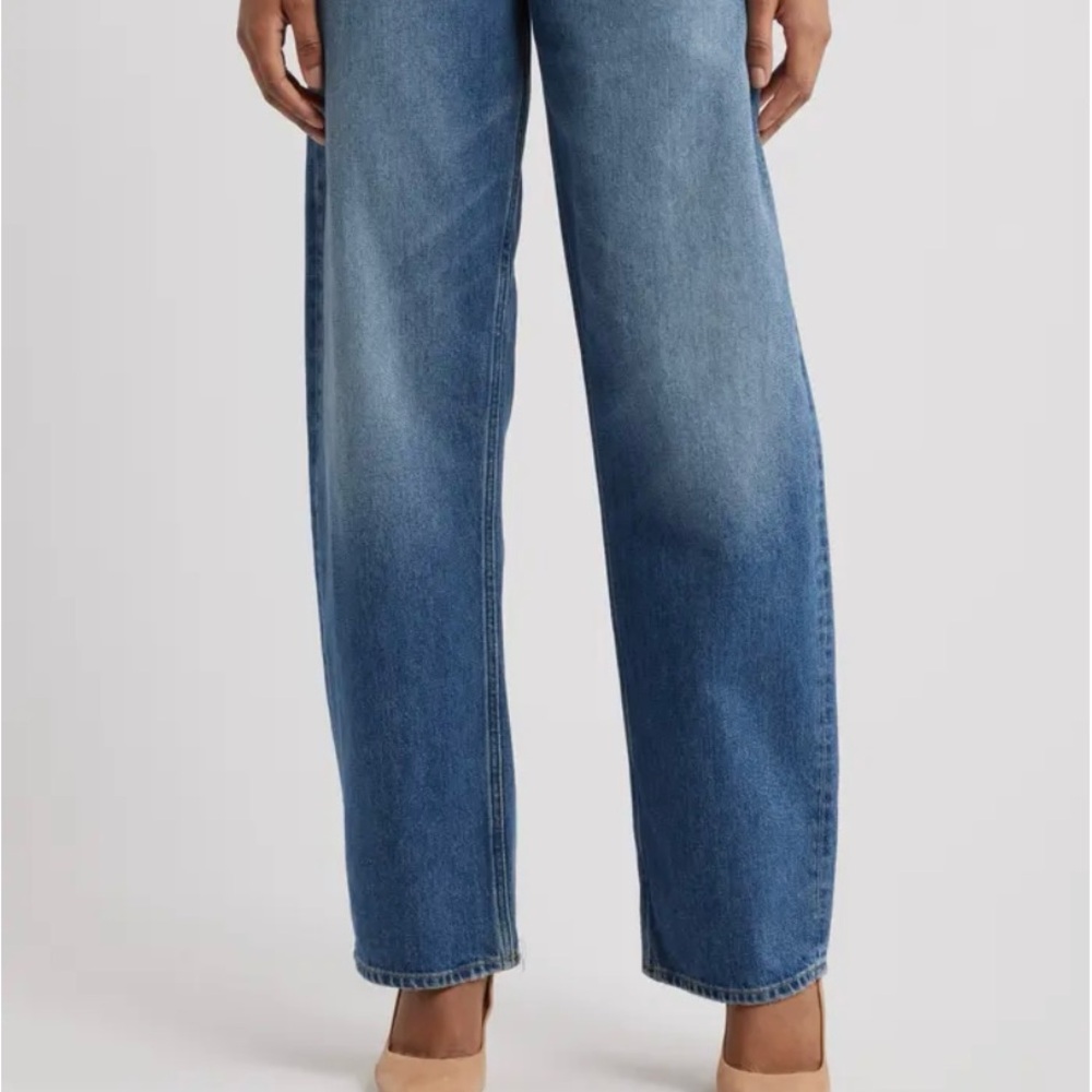 Good American Blue Flare Wide Leg Jeans